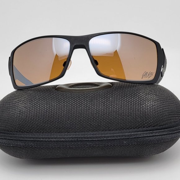 Oakley 12-731 Spike Matte Black Frame Titanium Iridium Lens Sunglasses w/ Case